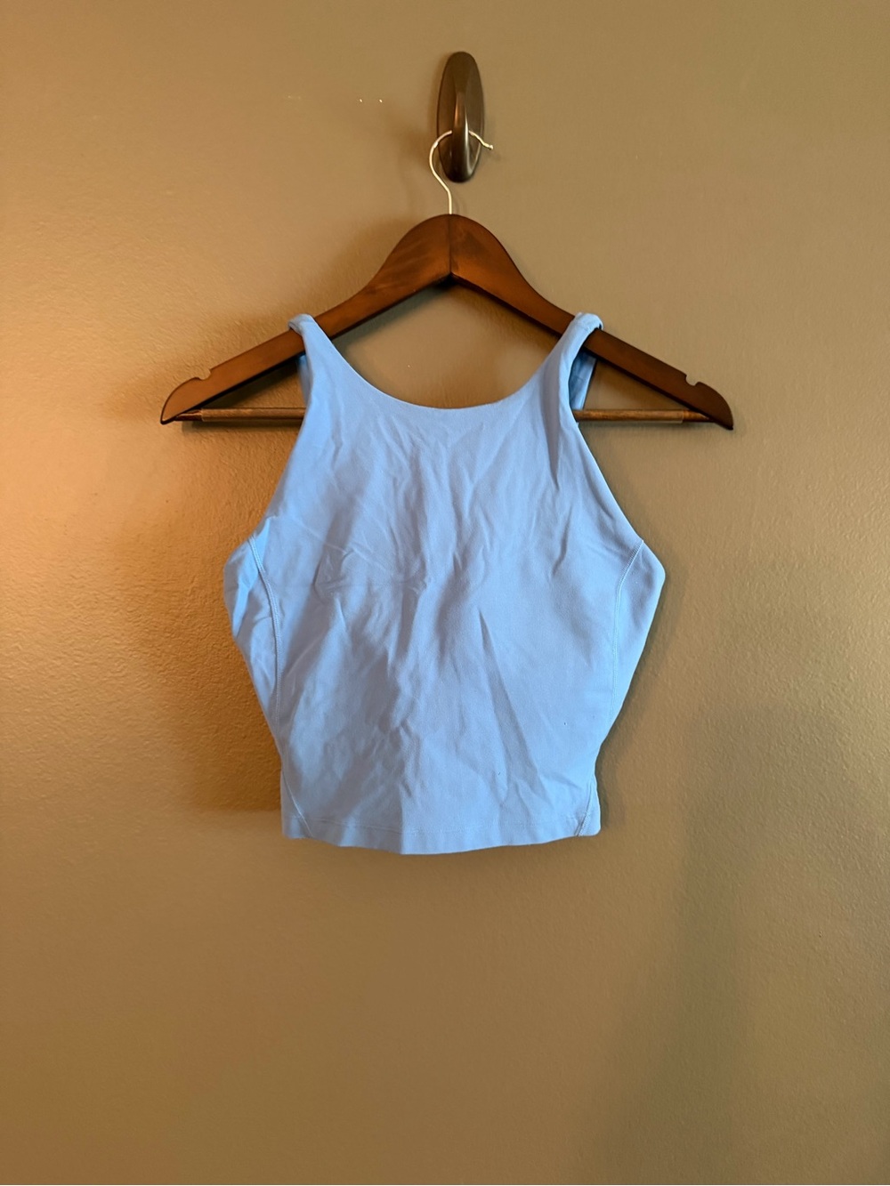 Light Blue Women's Crop Tank Top and Legging Set